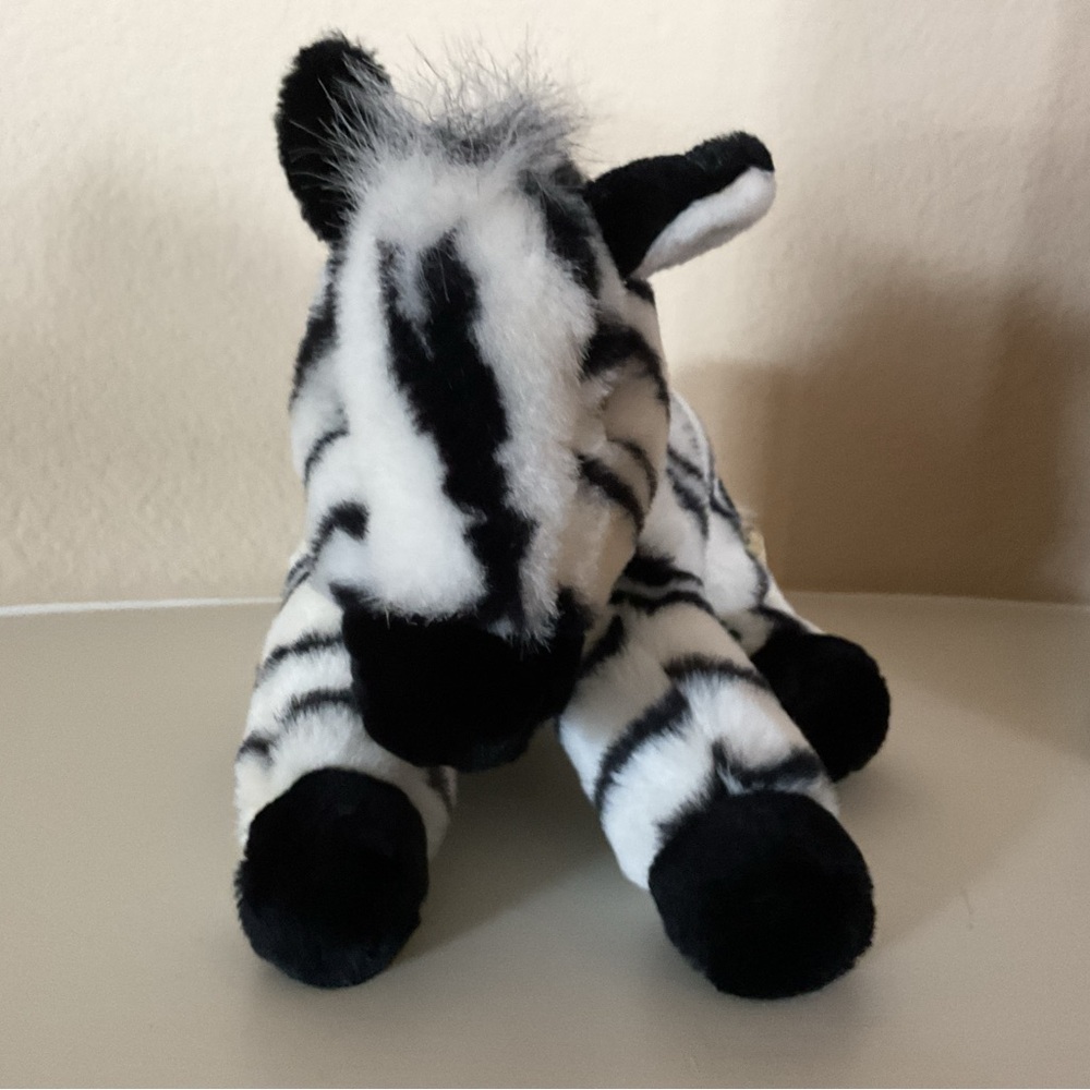 Plush Zebra Stuffed Animal Toy - Black and White